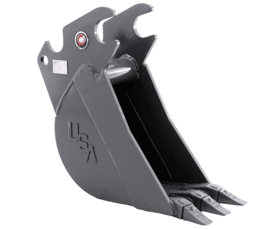 Excavator Toothed Bucket (12")
